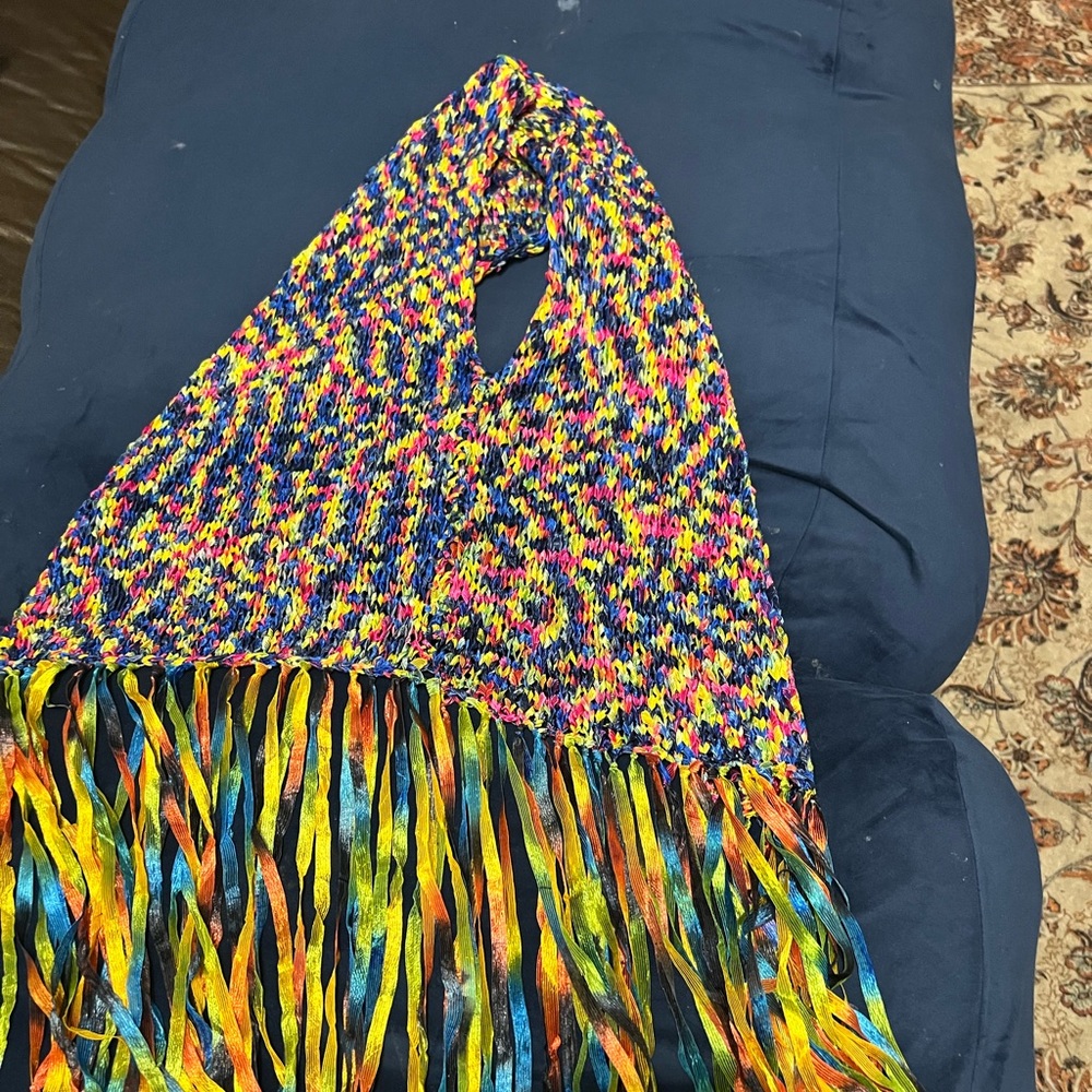Multicolor Knit Fringe Top - Picture 4 of 8